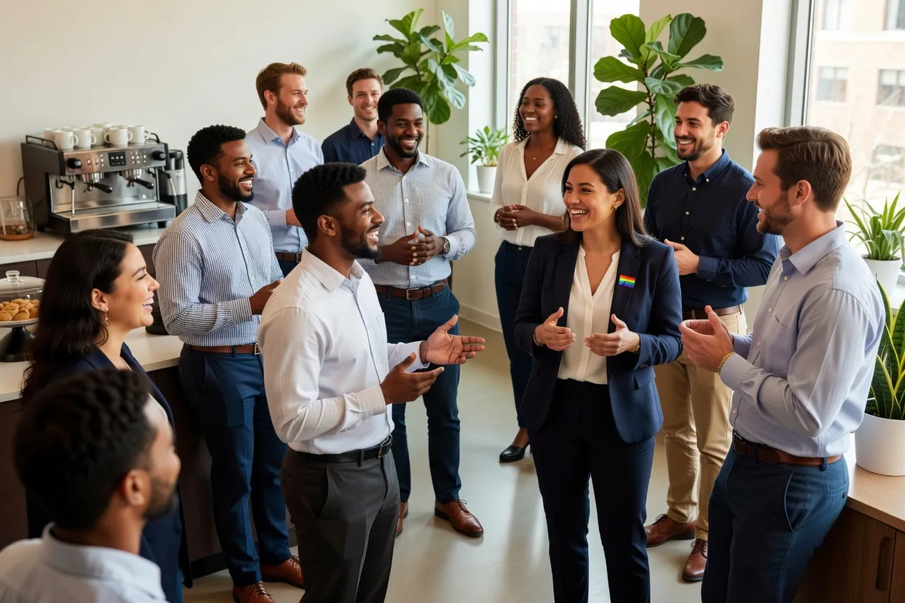 Formation en entreprise sur l&rsquo;&eacute;quit&eacute;, la diversit&eacute; et l&rsquo;inclusion anim&eacute;e devant des gestionnaires qu&eacute;b&eacute;cois