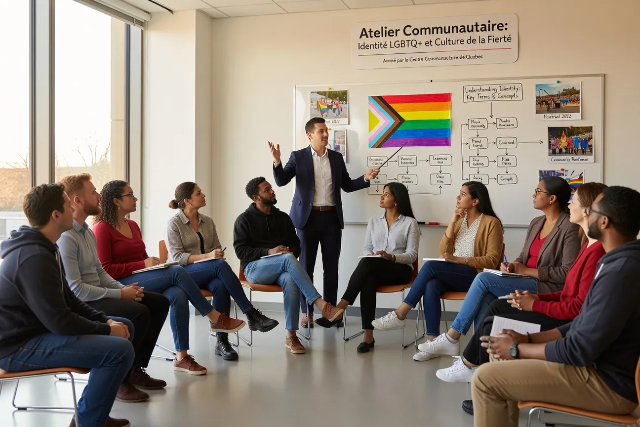 Vitrine de magasin aux couleurs arc-en-ciel pendant le Pride Month, illustration du rainbow washing commercial