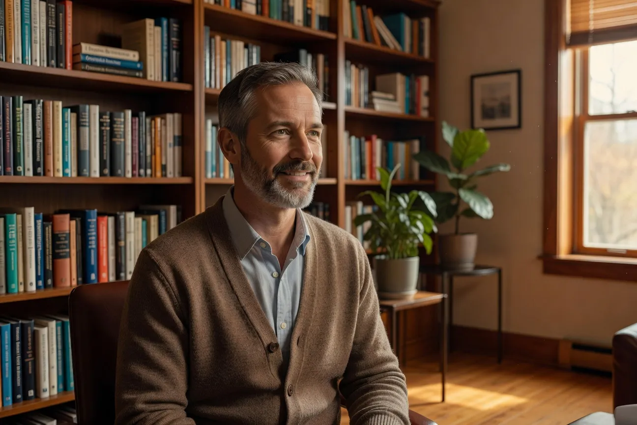 Portrait &eacute;ditorial du Dr Fr&eacute;d&eacute;ric Saint-Onge, psychologue clinicien LGBTQ+ &agrave; Sherbrooke
