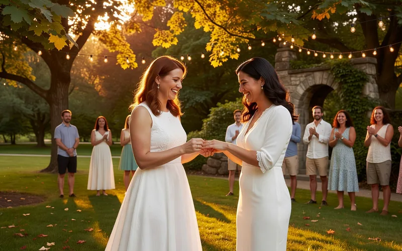 C&eacute;l&eacute;bration du mariage &eacute;galitaire au Qu&eacute;bec avec des drapeaux arc-en-ciel